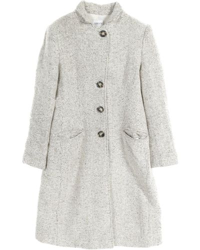 Armani Coat Wool Light Gray