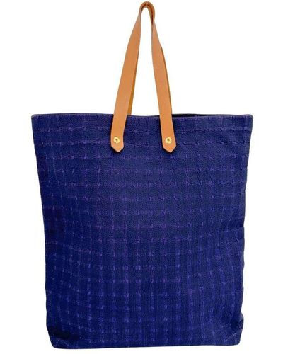 Hermès Amedaba Cotton Tote Bag (pre-owned) - Blue