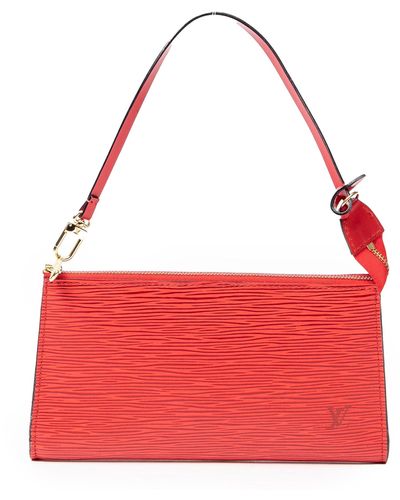 Louis Vuitton Opera Sparta Top Handle Hand Bag M63947 Red Women X1623