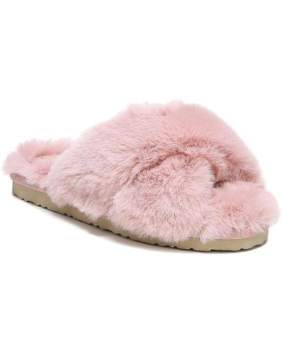 Sam Edelman Jeane Faux Fur Padded Insole Scuff Slippers - Pink