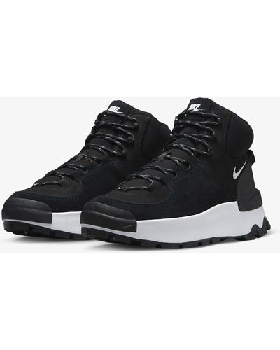 Nike City Classic Dq5601-001 White Sculpted Collar Boots 10 Nr6365 - Black