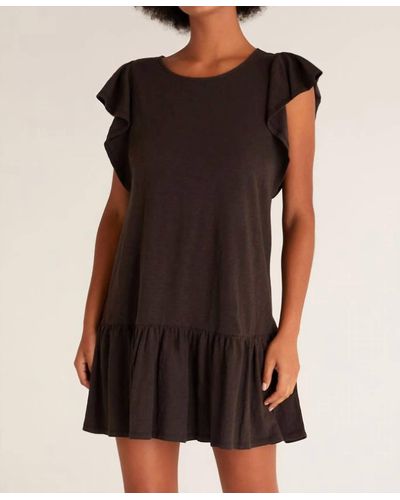 Z Supply Flutter Slub Mini Dress - Black