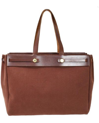 Hermès Herbag Canvas Shoulder Bag (pre-owned) - Red