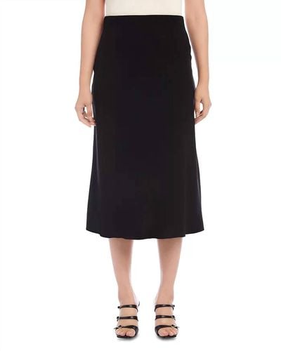 Karen Kane Bias Cut Midi Skirt - Black