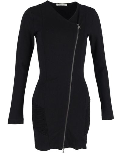 Balmain Asymmetric Zipper Dress - Black