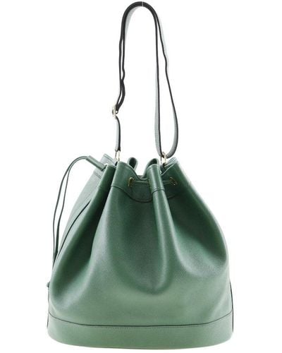 Hermès Market Leather Shoulder Bag (pre-owned) - Green