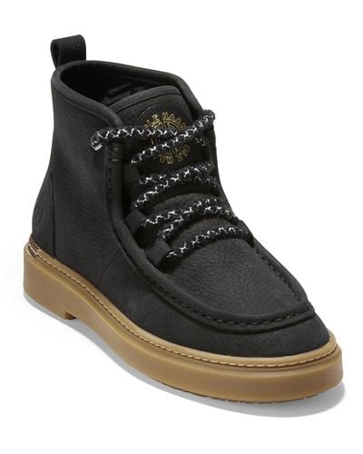 Cole Haan Summit Leather Lace Up Chukka Boots - Black