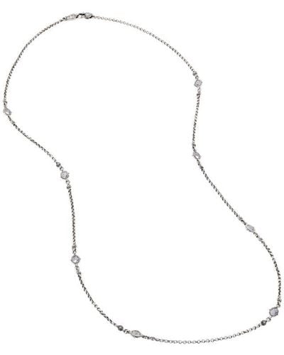 Konstantino Pythia Sterling Silver & Crystal Necklace Komk4755-480 - White