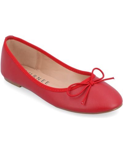 Journee Collection Vika Wide Width Flat - Red