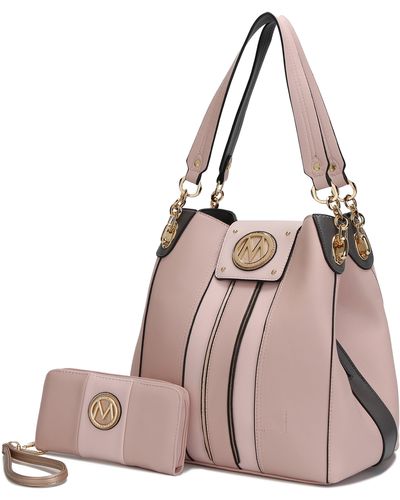 MKF Collection by Mia K Mirtha Hobo Handbag For Wit Wallet - Pink