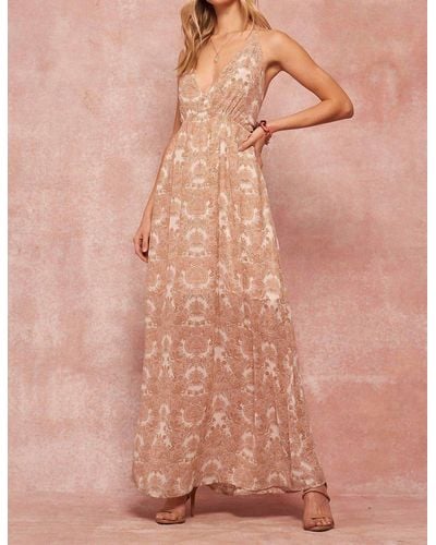 Promesa Ami Floral Print Maxi Dress - Pink
