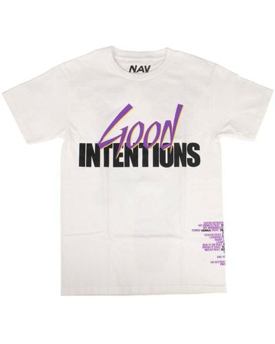Vlone(GOAT) X Nav Cotton 'doves' Short Sleeve T-shirt - /purple - White
