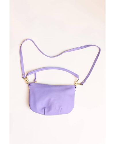 Claire V, Bags, Claire V Petit Moyen Messenger Crossbody Bag Purse Violet  Purple