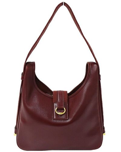 Hermès Tsako Leather Shoulder Bag (pre-owned) - Purple