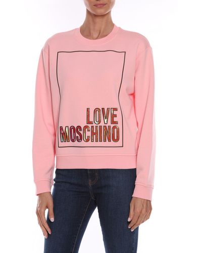 Love Moschino Chic Graphic Cotton T-shirt Dress In Pink