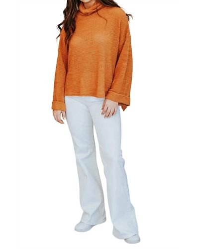 She + Sky Worth A Date Sweater - Orange