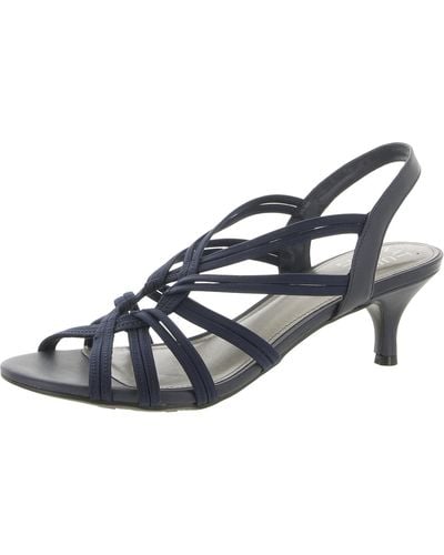 Naturalizer Embrace Faux Leather Kitten Heel Strappy Sandals - Blue