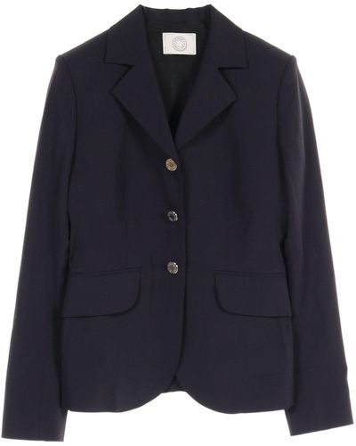 Hermès Serie Button Tailored Jacket Dark Navy - Blue