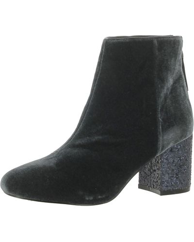 Sbicca Prismatic Velour Ankle Booties - Black