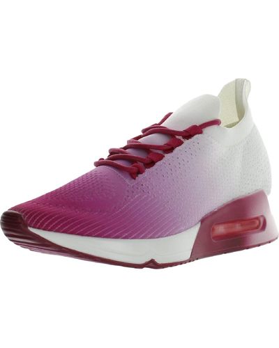 DKNY Knit Perforated Athletic And Training Shoes - Purple