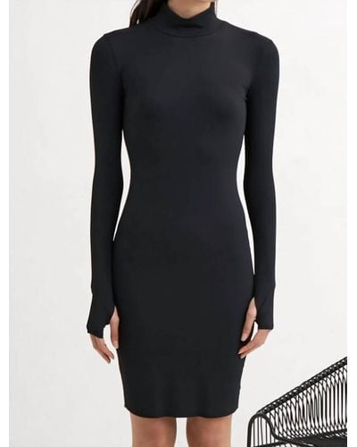Lanston Turtleneck Mini Dress - Black
