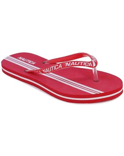 Nautica Hatcher 27 Slip On Casual Thong Sandals - Red
