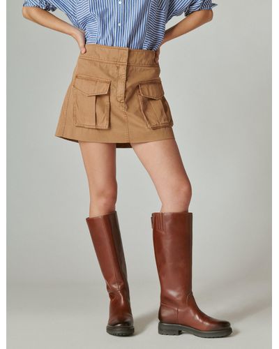 Lucky Brand Clean Cargo Mini Skirt - Brown