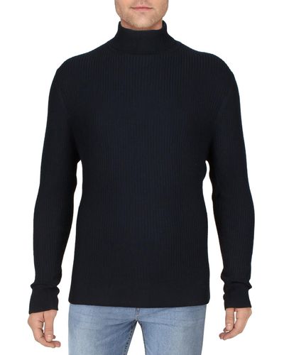 INC Ribbed Long Sleeve Turtleneck Sweater - White