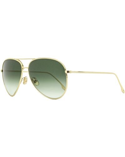 Victoria Beckham Aviator Sunglasses Vb203s 713 Gold 62mm - Black