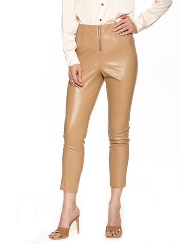 Alexia Admor Leather Pants - Natural