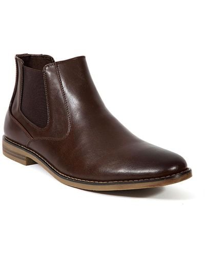 Deer Stags Hal Faux Leather Chelsea Boots - Brown