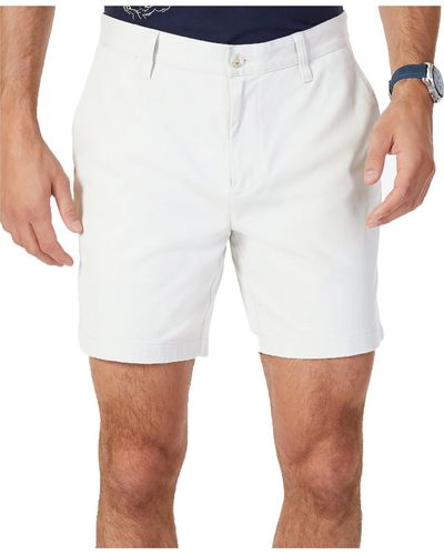 Nautica Classic Fit Midi Casual Shorts - White