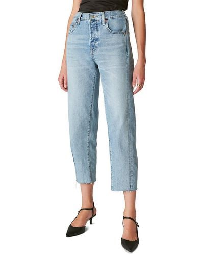 Lucky Brand 90s Loose High-rise Raw Hem Cropped Jeans - Blue