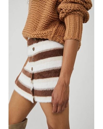 Free People Ciara Sweater Mini Skirt - Brown