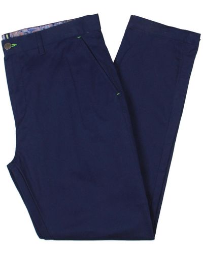 Society of Threads Sim Fit Stretch Chino Pants - Blue
