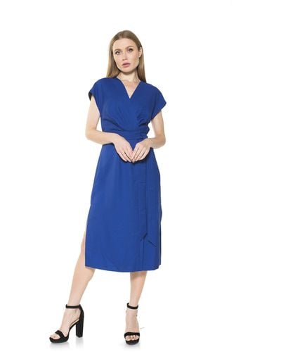 Alexia Admor Iris Wrap Dress - Blue
