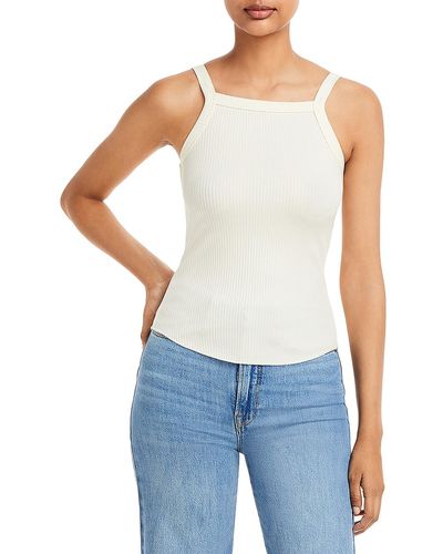 WSLY Bleecker Ribbed Straight Neck Cami - Blue