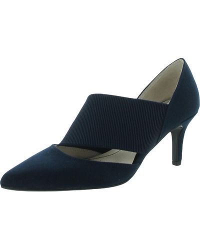 LifeStride Sarita Microsuede Pointed Toe Pumps - Blue