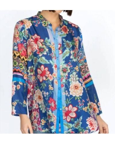 Johnny Was Hebea Dulla Tunic - Blue