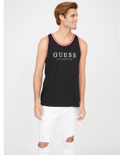 Guess Factory Nichols Embroidered Logo Tank - Black