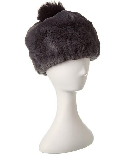 Adrienne Landau Pom Hat - Black
