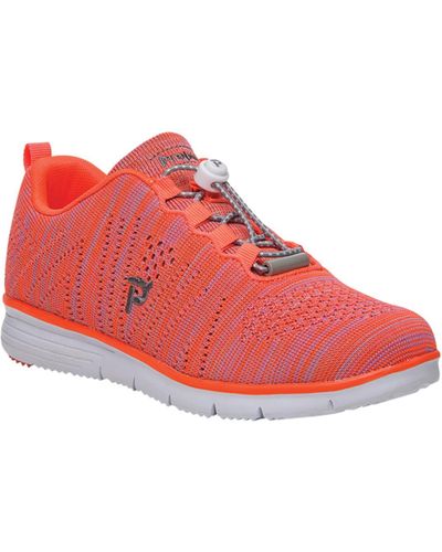 Propet Travelfit Low Top Fitness Casual And Fashion Sneakers - Red