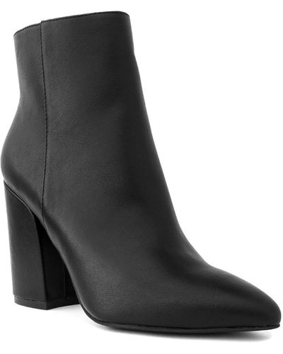 Sugar Sgrevvie Faux Leather Ankle Boots - Black
