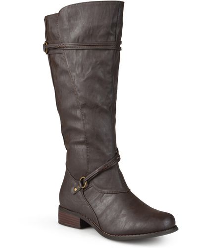 Journee Collection Collection Extra Wide Calf Harley Boot - Gray