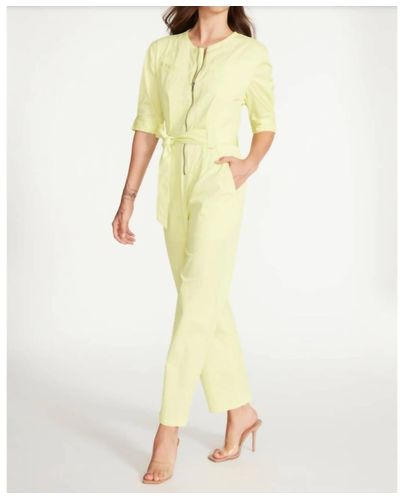 BB Dakota Flying Private Jumpsuit In Sunny Lime - Yellow