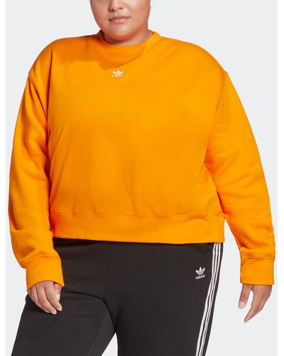 adidas Adicolor Essentials Crew Sweatshirt (plus Size) - Orange