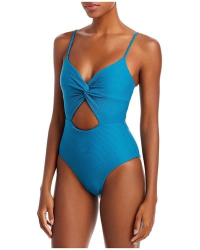 L*Space Kyslee 1pc Ribbed Recycled Polyester One-piece Swimsuit - Blue