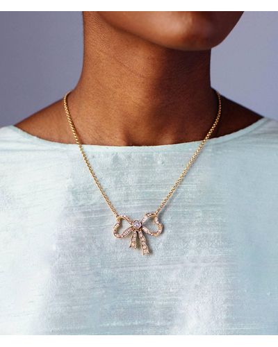 Loren Hope Betty Bow Necklace - Blue