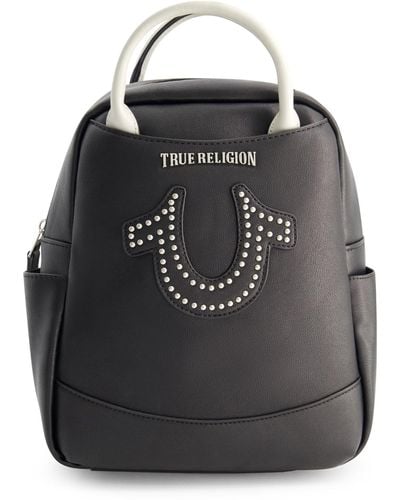 True Religion Studded Horseshoe Mini Backpack - Black