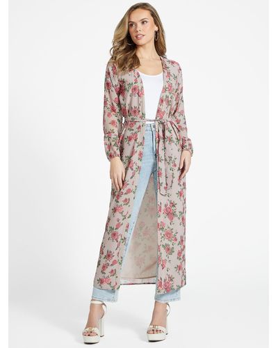 Guess Factory Knowles Floral Duster - White